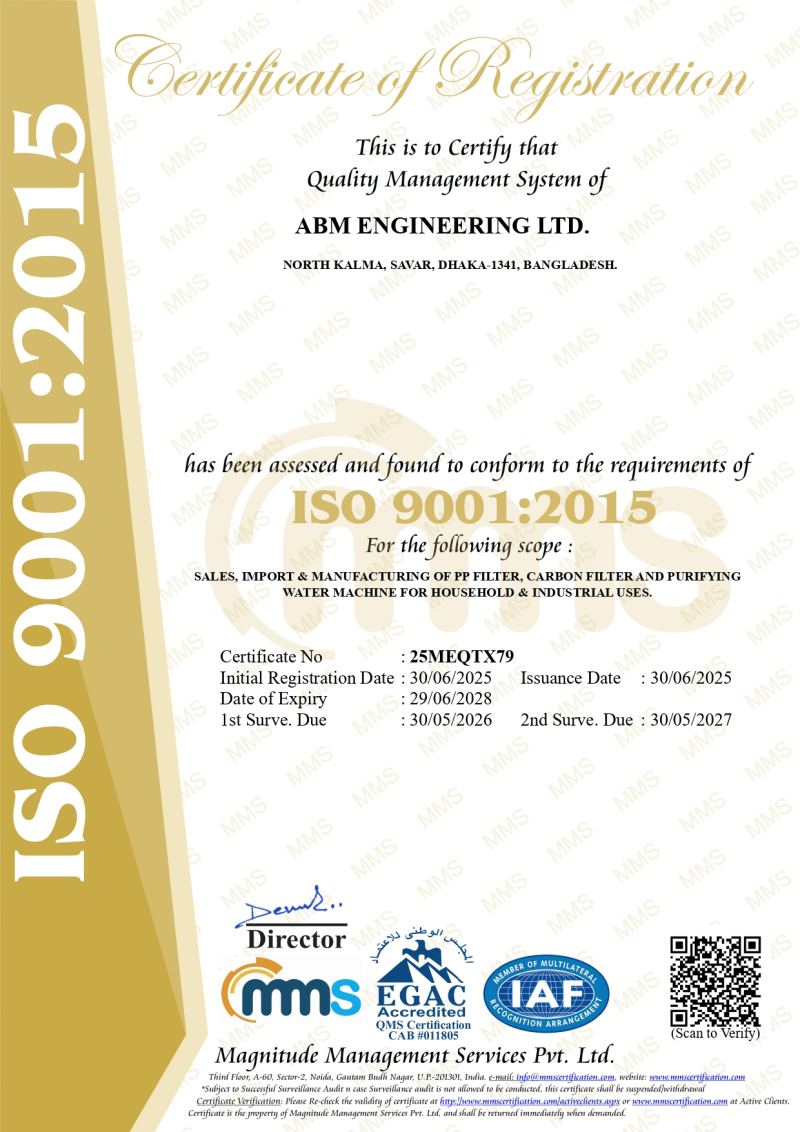 ISO Certificate ABM ENGI